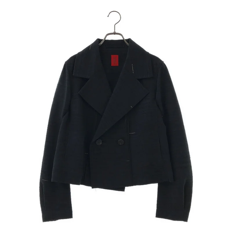HaaT ISSEY MIYAKE / ハートイッセイミヤケ | 2008AW | シルク フロントライン ダブルブレストジャケット | 3 | レディース