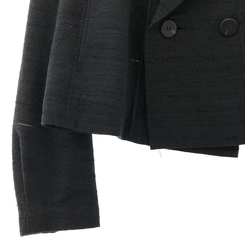 HaaT ISSEY MIYAKE / ハートイッセイミヤケ | 2008AW | シルク フロントライン ダブルブレストジャケット | 3 | レディース