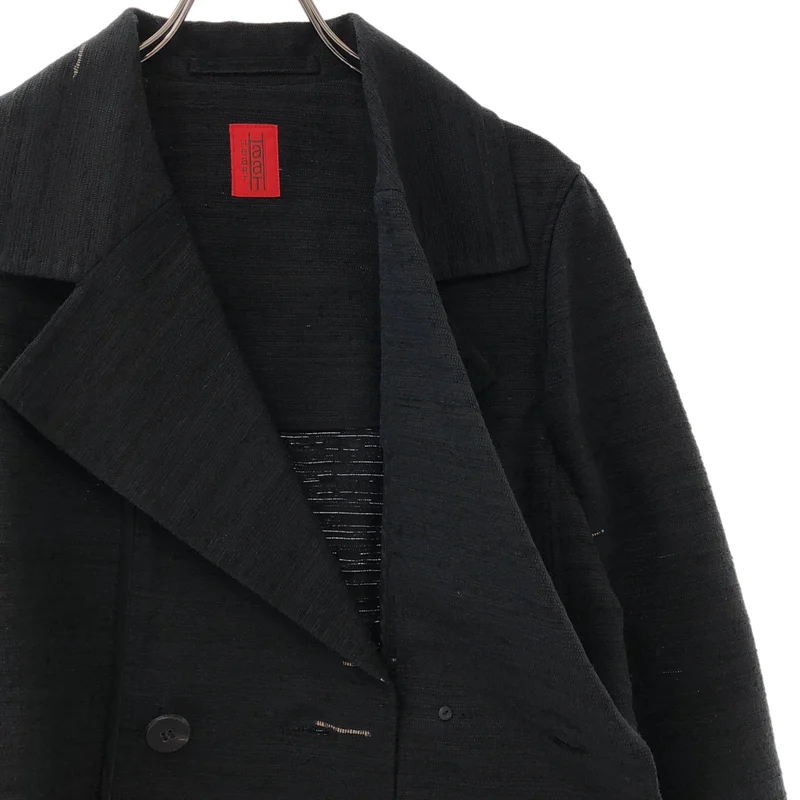 HaaT ISSEY MIYAKE / ハートイッセイミヤケ | 2008AW | シルク フロントライン ダブルブレストジャケット | 3 | レディース