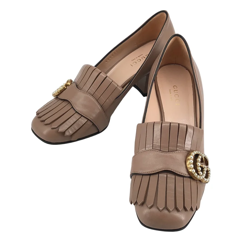GUCCI / グッチ | GGマーモント パール ヒールパンプス | 35 1/2 | レディース