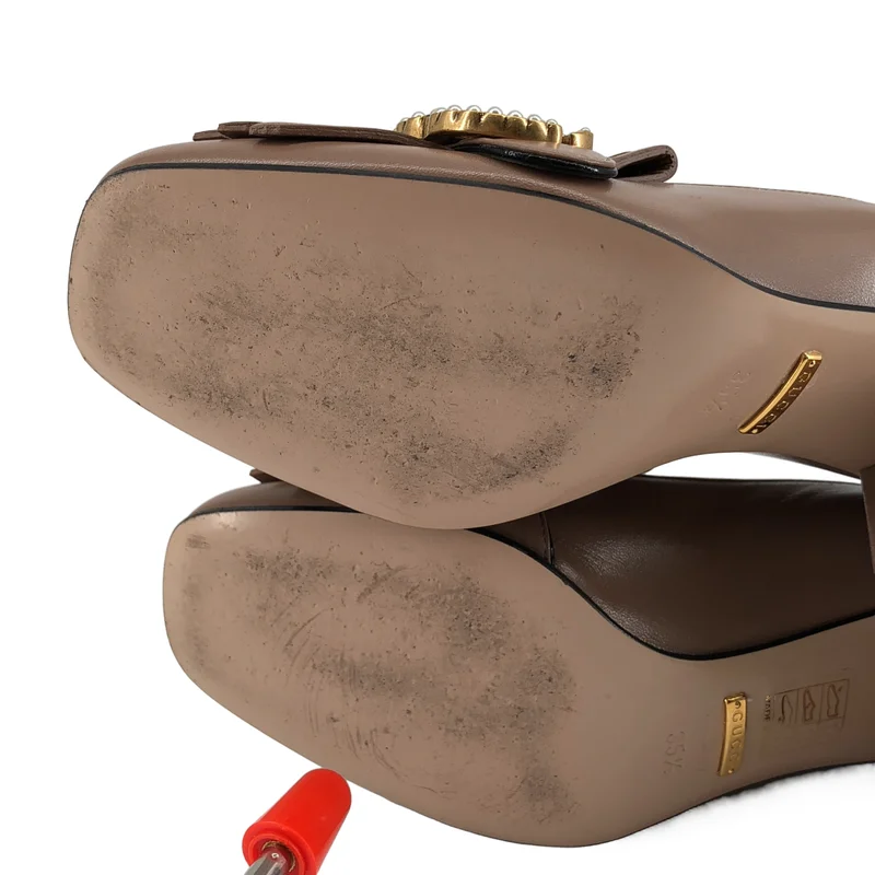 GUCCI / グッチ | GGマーモント パール ヒールパンプス | 35 1/2 | レディース