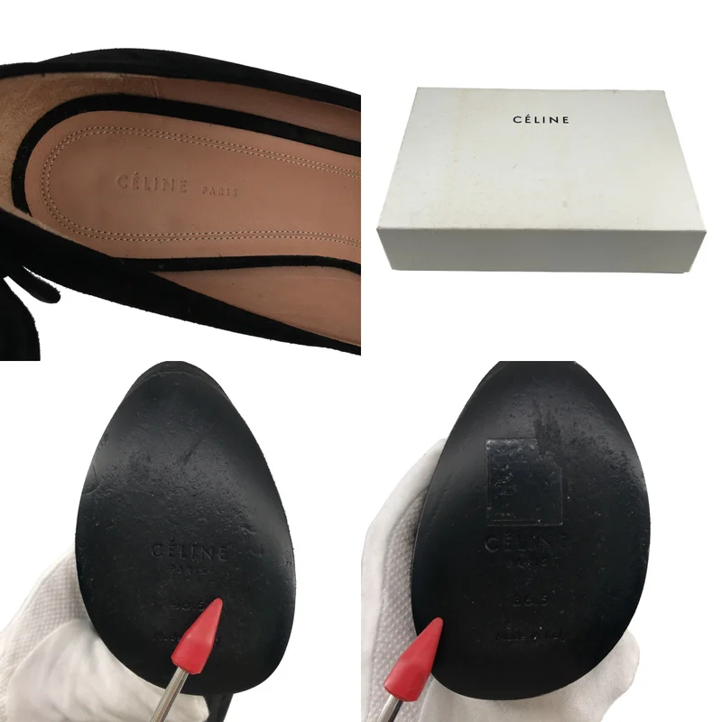 CELINE / セリーヌ | by Phoebe Philo フィービー /  バックル チャンキーヒール パンプス | 36.5 | レディース
