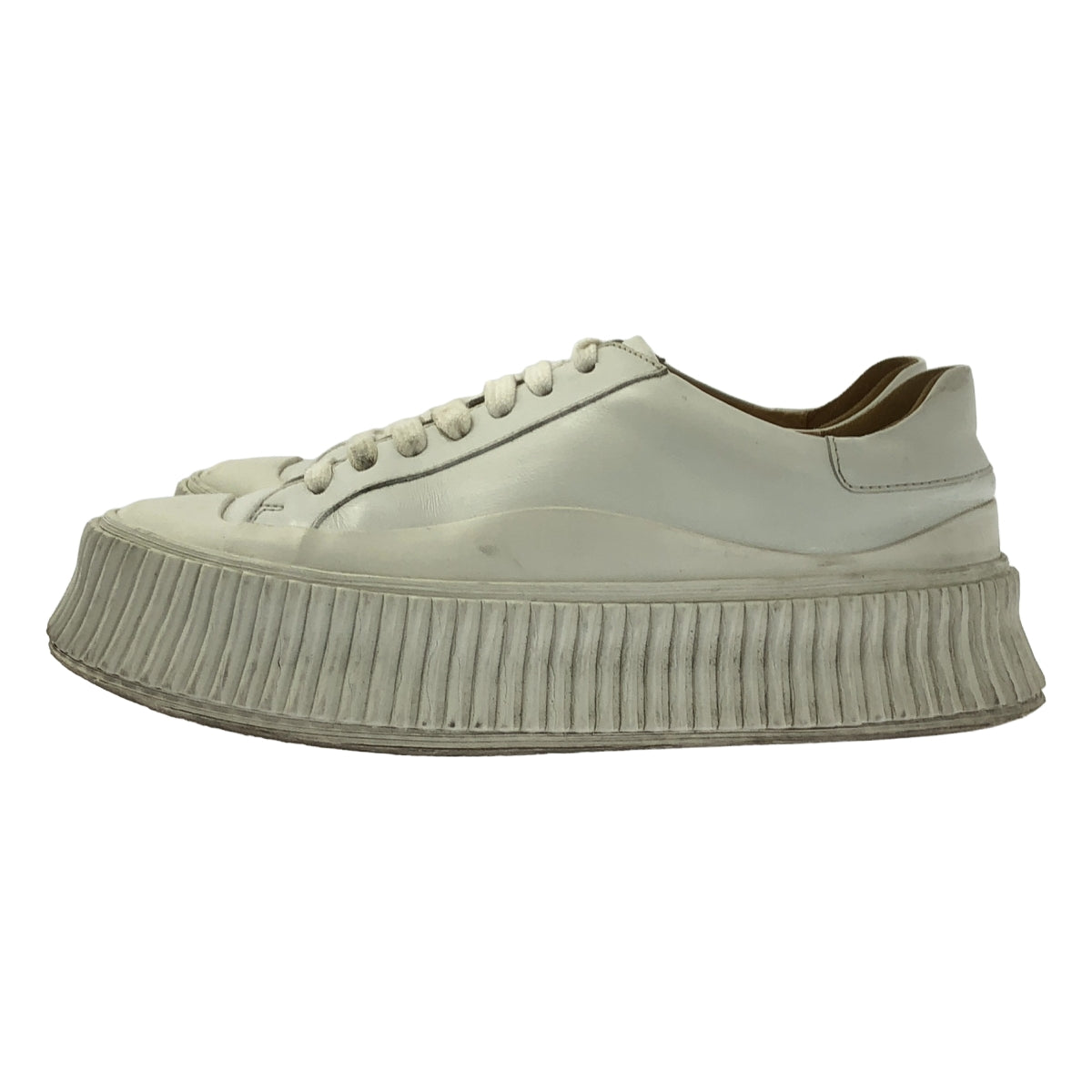 JIL SANDER / ジルサンダー | レザー プラットフォームスニーカー | 36