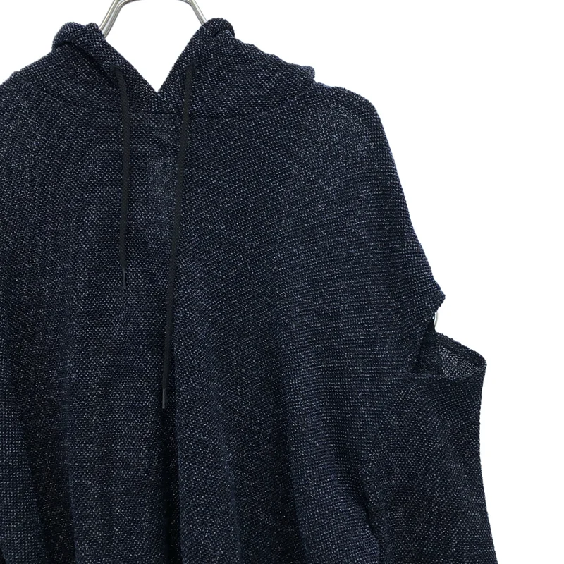 JUNYA WATANABE COMME des GARCONS / ジュンヤワタナベ | 2023SS | 和紙混 ショルダーベルト ラメ ショートパーカー | S | レディース