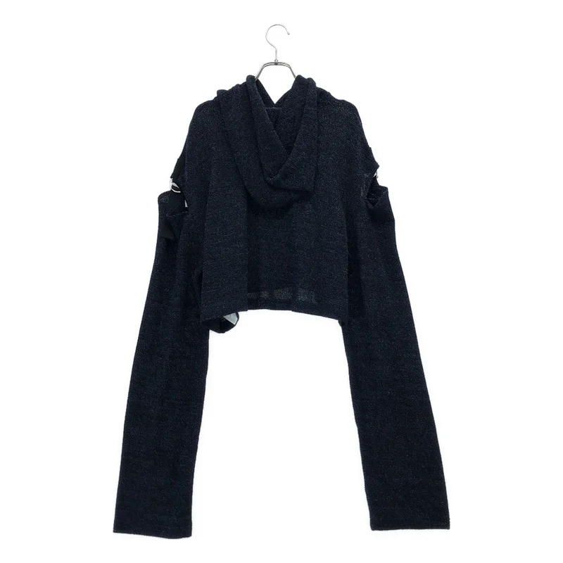 JUNYA WATANABE COMME des GARCONS / ジュンヤワタナベ | 2023SS | 和紙混 ショルダーベルト ラメ ショートパーカー | S | レディース