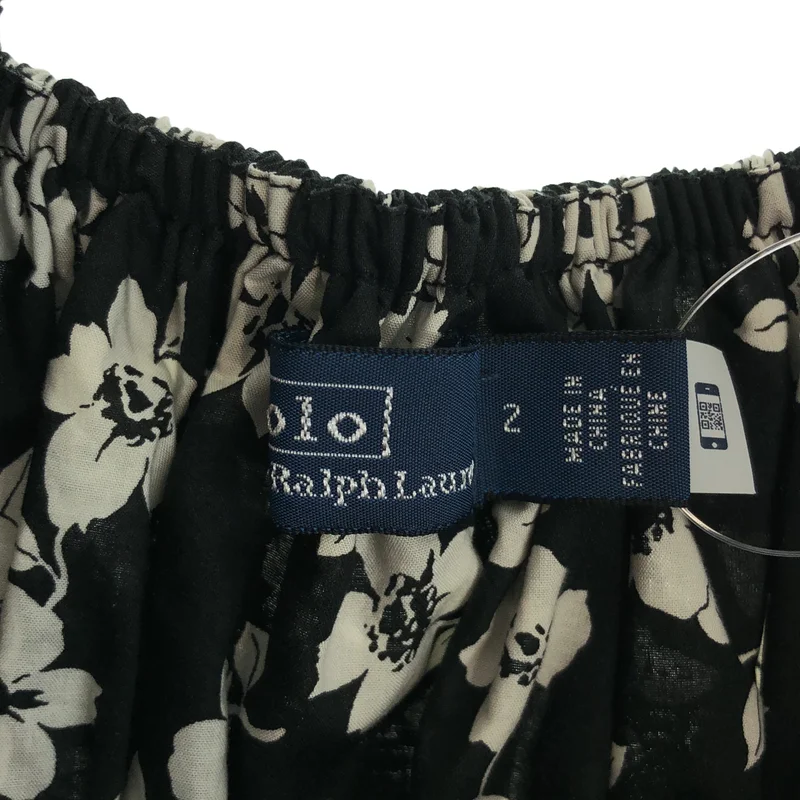 POLO BY RALPH LAUREN / ポロバイラルフローレン | コットン フラワープリント パフスリーブワンピース | 2 | レディース