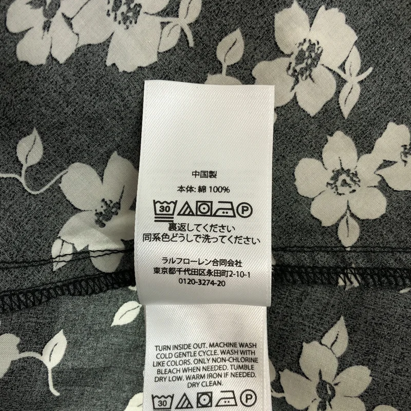 POLO BY RALPH LAUREN / ポロバイラルフローレン | コットン フラワープリント パフスリーブワンピース | 2 | レディース