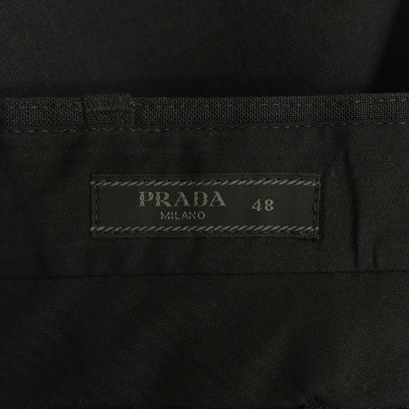 PRADA / プラダ | モヘア コットン サイドアジャスター タックスラックス | 48 | メンズ