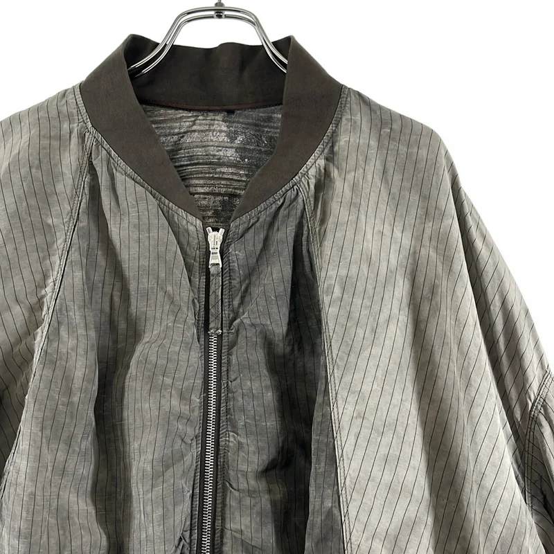ziggy chen / ジギーチェン | 2026SS | Striped Bomber Jacket / ストライプ オーバーシルエット ボンバー ジャケット ブルゾン | 46 | メンズ