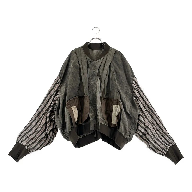 ziggy chen / ジギーチェン | 2026SS | Striped Bomber Jacket / ストライプ オーバーシルエット ボンバー ジャケット ブルゾン | 46 | メンズ