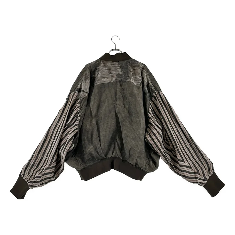 ziggy chen / ジギーチェン | 2026SS | Striped Bomber Jacket / ストライプ オーバーシルエット ボンバー ジャケット ブルゾン | 46 | メンズ