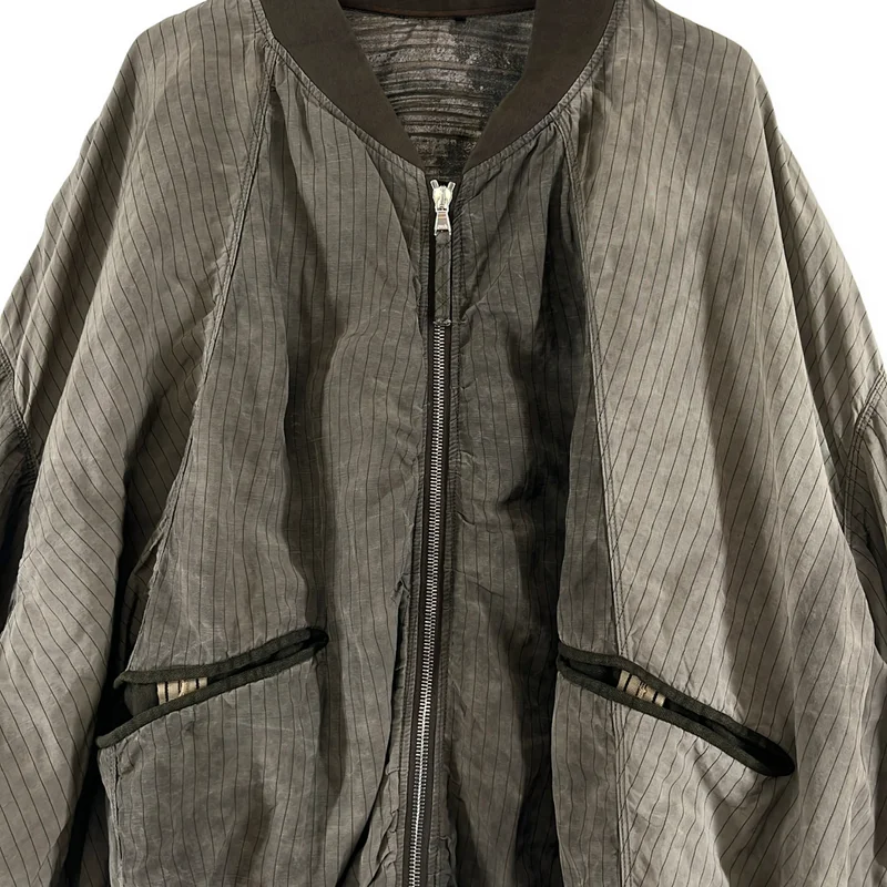 ziggy chen / ジギーチェン | 2026SS | Striped Bomber Jacket / ストライプ オーバーシルエット ボンバー ジャケット ブルゾン | 46 | メンズ