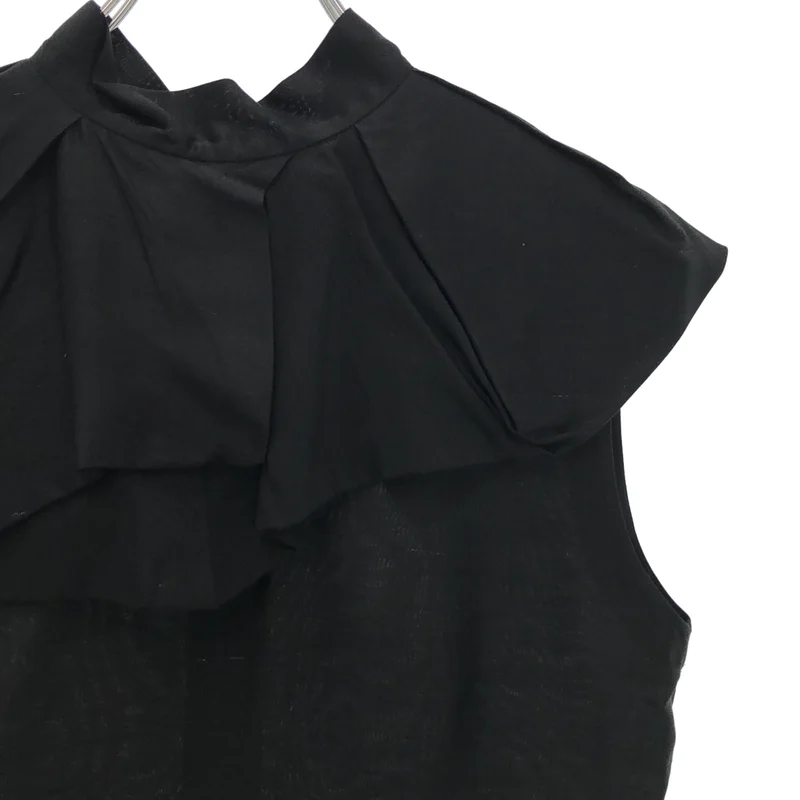 tricot COMME des GARCONS / トリココムデギャルソン | シルク スタンドカラー ノースリーブ ブラウス |