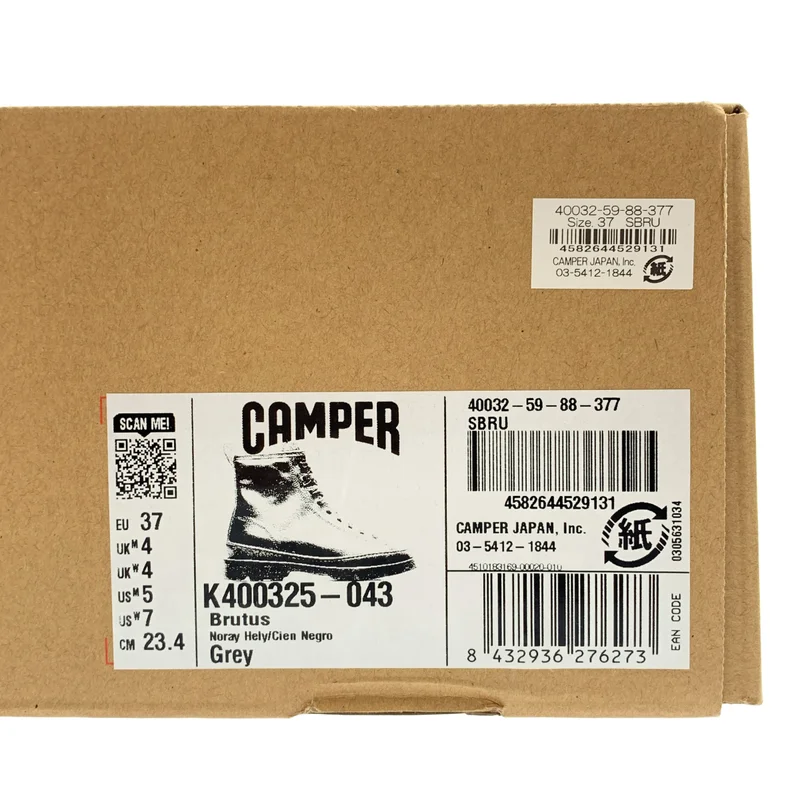 CAMPER / カンペール | レザー サイドジップ レースアップ ショート ブーツ | 37 | レディース