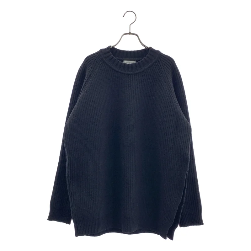 JOHN SMEDLEY / ジョンスメドレー | PHOEBE ENGLISH / ウール オーバーシルエット ニット セーター | S | ブラック | メンズ JOHN SMEDLEY / ジョンスメドレー | PHOEBE ENGLISH / ウール オーバー