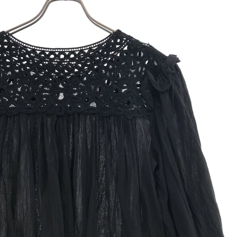 ISABEL MARANT ETOILE / イザベルマランエトワール | レース ギャザー 切替 ブラウス | 36 | レディース