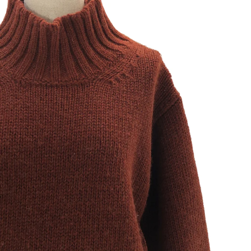 MHL. / エムエイチエルマーガレットハウエル | 2022AW | BRITISH WOOL / ウール スリット ハイネック ニット セーター | 2 | レディース