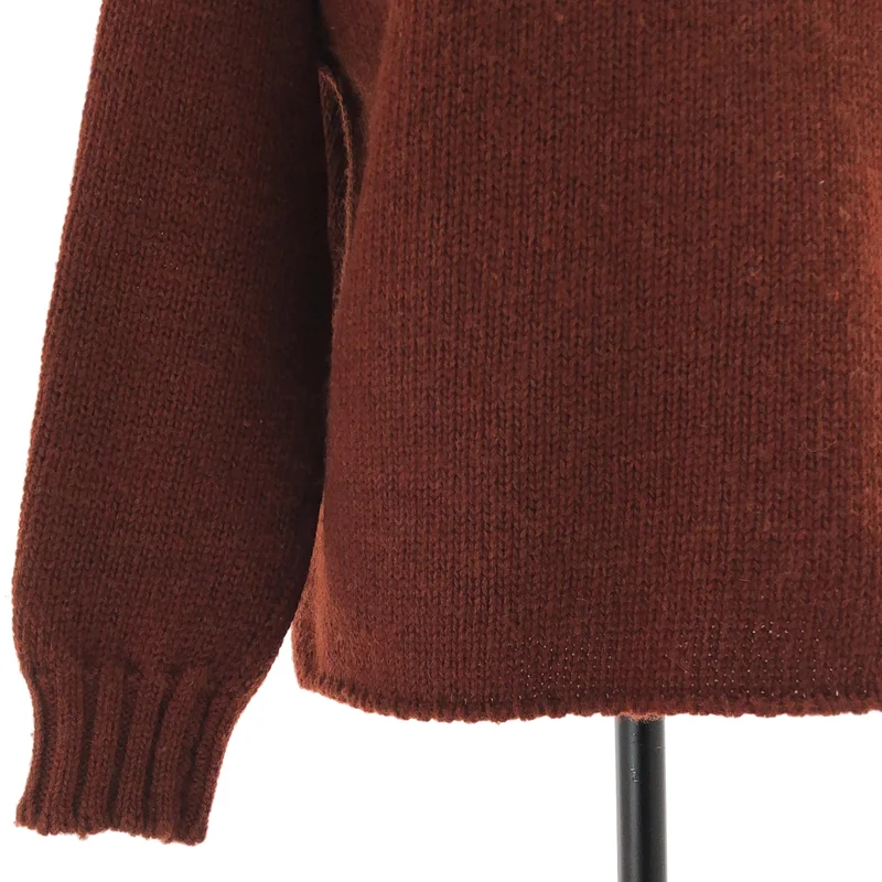 MHL. / エムエイチエルマーガレットハウエル | 2022AW | BRITISH WOOL / ウール スリット ハイネック ニット セーター | 2 | レディース