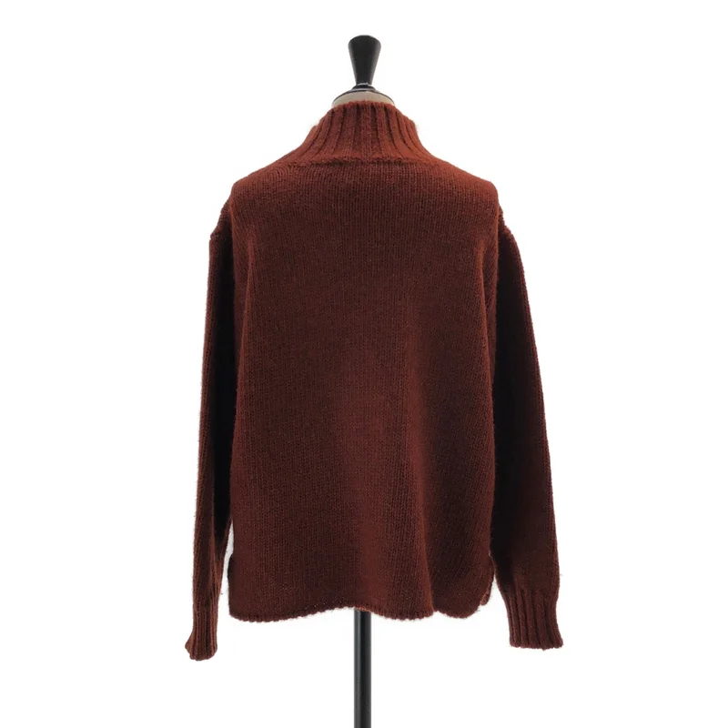 MHL. / エムエイチエルマーガレットハウエル | 2022AW | BRITISH WOOL / ウール スリット ハイネック ニット セーター | 2 | レディース