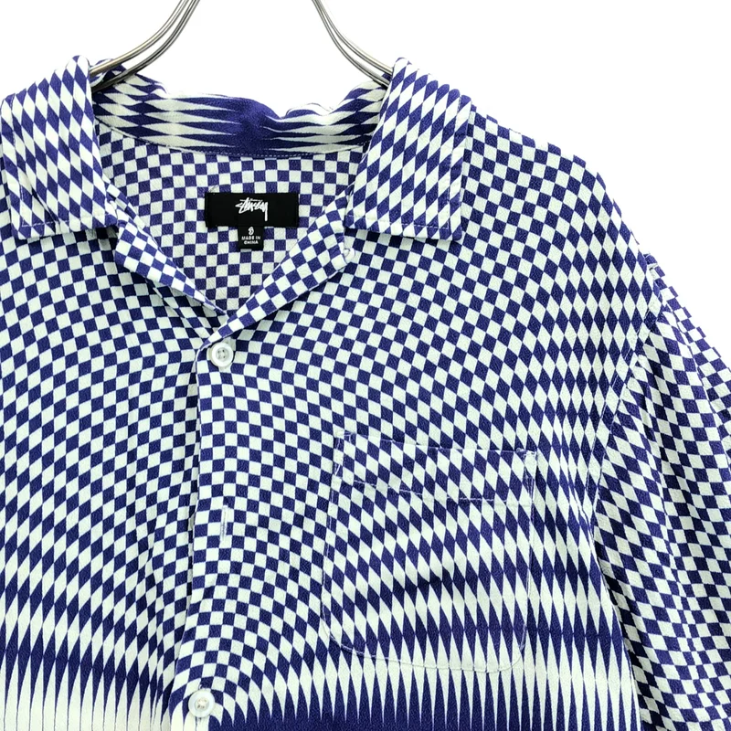 STUSSY / ステューシー | レーヨン サイケデリック チェッカー シャツ | S | メンズ