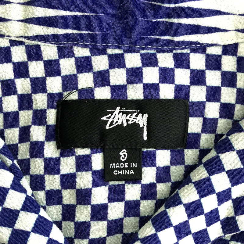 STUSSY / ステューシー | レーヨン サイケデリック チェッカー シャツ | S | メンズ