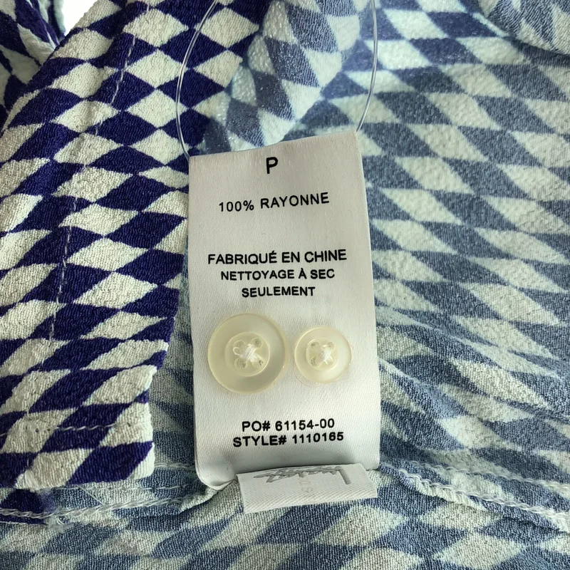 STUSSY / ステューシー | レーヨン サイケデリック チェッカー シャツ | S | メンズ