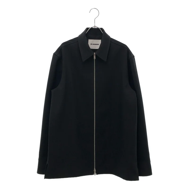 JIL SANDER / ジルサンダー | 2024SS | SHIRT 50 リサイクルポリエステルギャバジン ジップアップ シャツジャケット | 38 | メンズ
