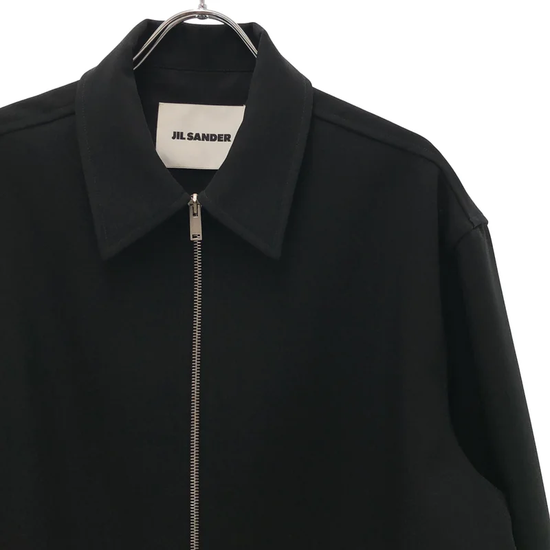 JIL SANDER / ジルサンダー | 2024SS | SHIRT 50 リサイクルポリエステルギャバジン ジップアップ シャツジャケット | 38 | メンズ