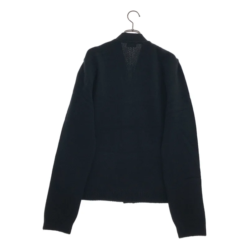 SAINT LAURENT PARIS / サンローランパリ | 2013AW | エディ期 レザー切り替え ニットカーディガン | XL | メンズ