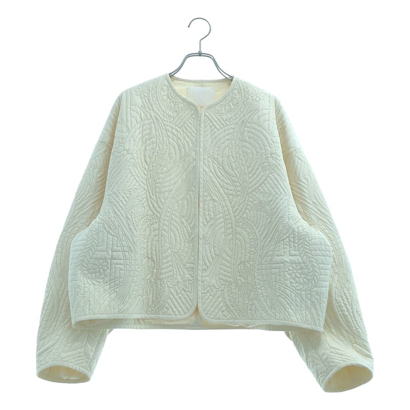 Mame Kurogouchi / マメクロゴウチ | 2023AW | Floral Quilted Silk Jacket フローラル キルティング シルクジャケット | 2 | レディース