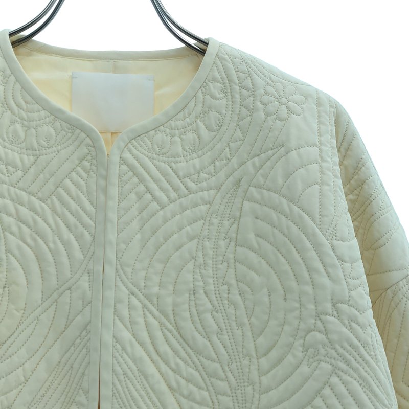 Mame Kurogouchi / マメクロゴウチ | 2023AW | Floral Quilted Silk Jacket フローラル キルティング シルクジャケット | 2 | レディース