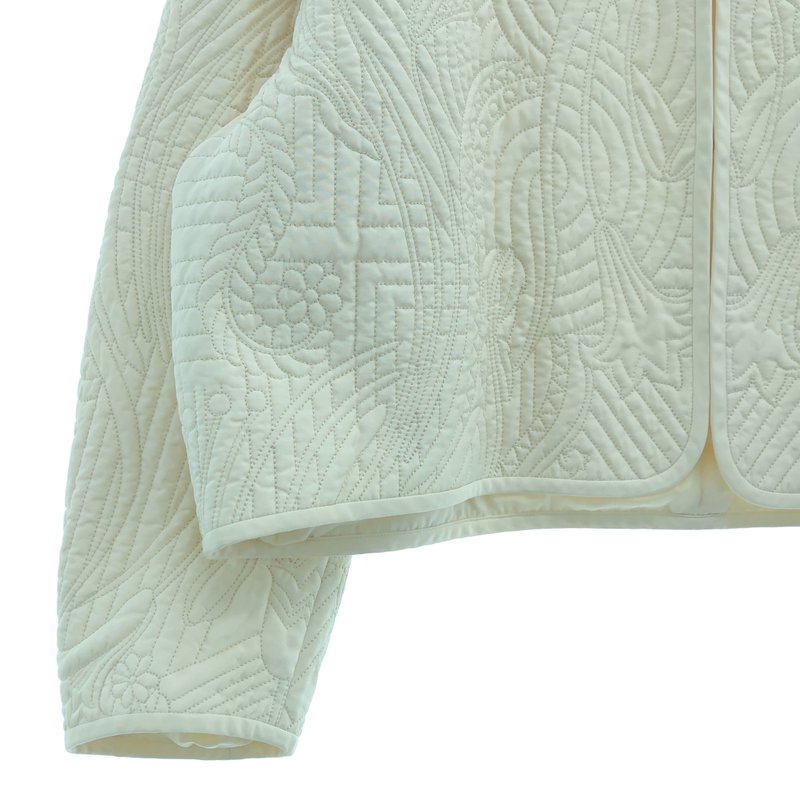 Mame Kurogouchi / マメクロゴウチ | 2023AW | Floral Quilted Silk Jacket フローラル キルティング シルクジャケット | 2 | レディース