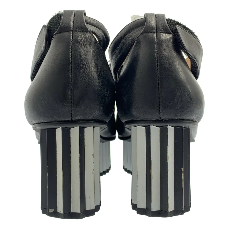 ISSEY MIYAKE / イッセイミヤケ | × UNITED NUDE / ユナイテッドヌード レザー ストラップ プラットフォーム シューズ | 40 | レディース