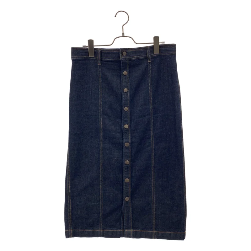 Denim & Supply Ralph Lauren / デニムアンドサプライラルフローレン | レザーパッチ ロゴボタン デニムスカート | 27R | レディース