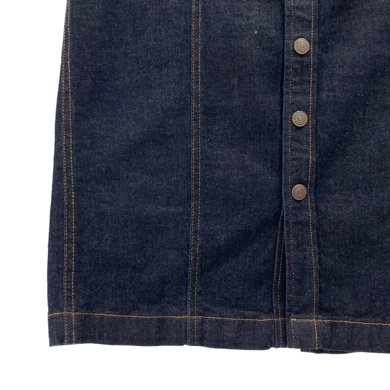 Denim & Supply Ralph Lauren / デニムアンドサプライラルフローレン | レザーパッチ ロゴボタン デニムスカート | 27R | レディース