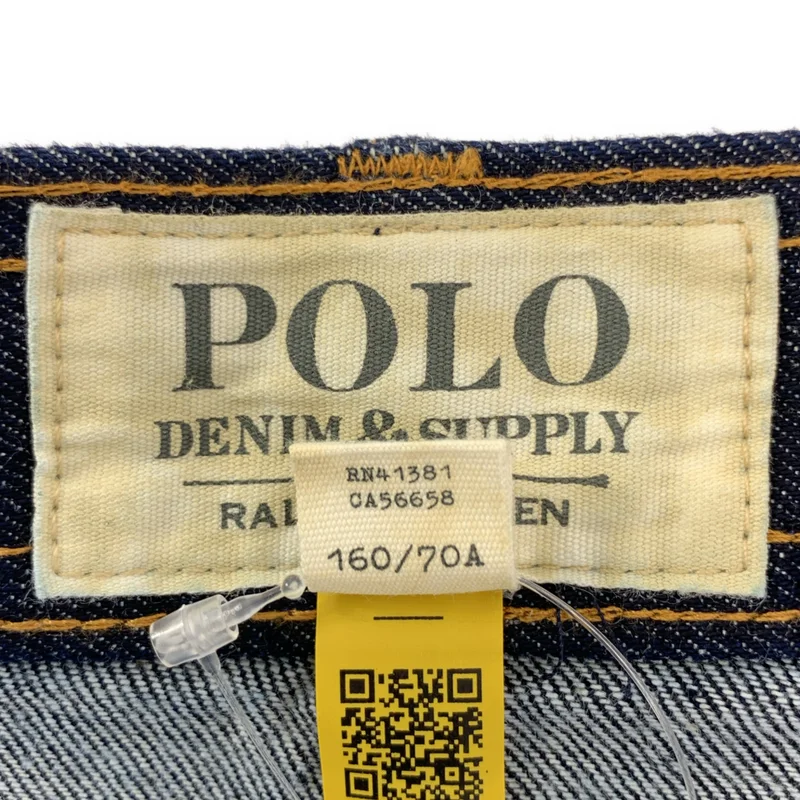 Denim & Supply Ralph Lauren / デニムアンドサプライラルフローレン | レザーパッチ ロゴボタン デニムスカート | 27R | レディース