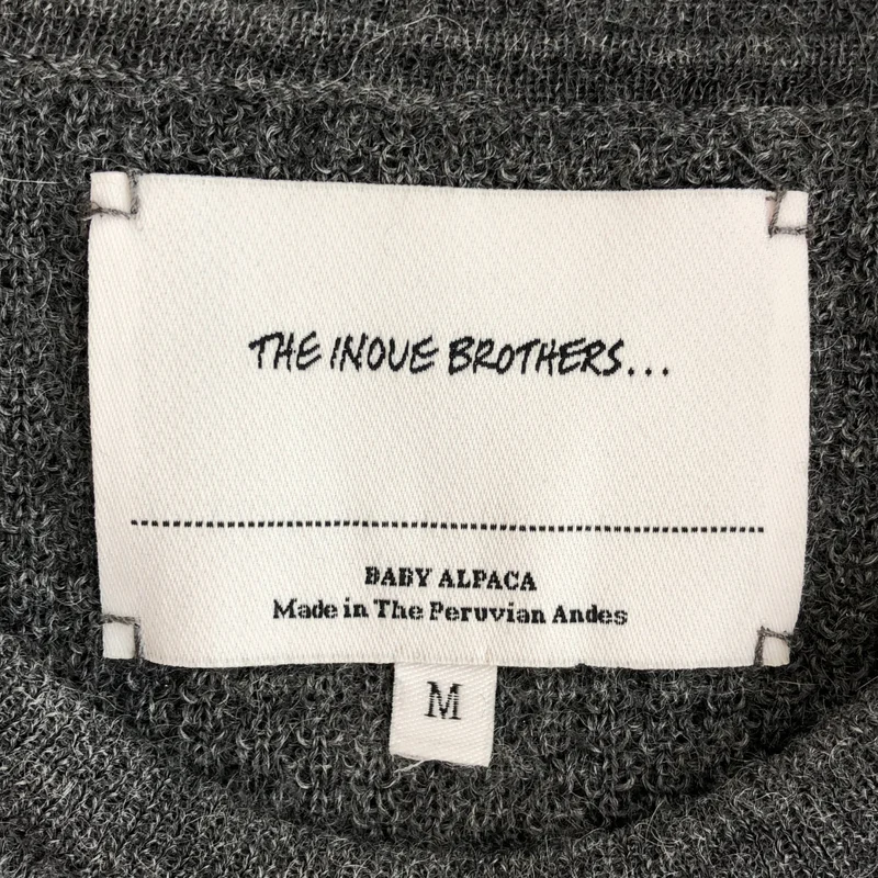 INOUE BROTHERS イノウエブラザーズ ベビーアルパカ レザー ニット THE INOUE BROTHERS / ザイノウエブラザーズ | Alpaca Leather Patch