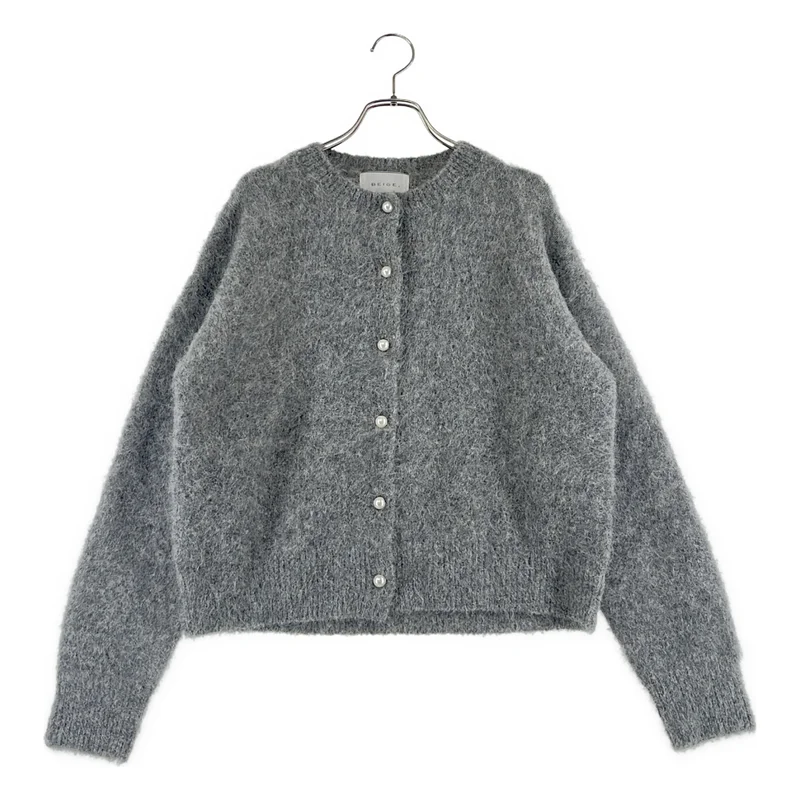 BEIGE， / ベイジ | ウール パールボタン ニット カーディガン | 4 | レディース