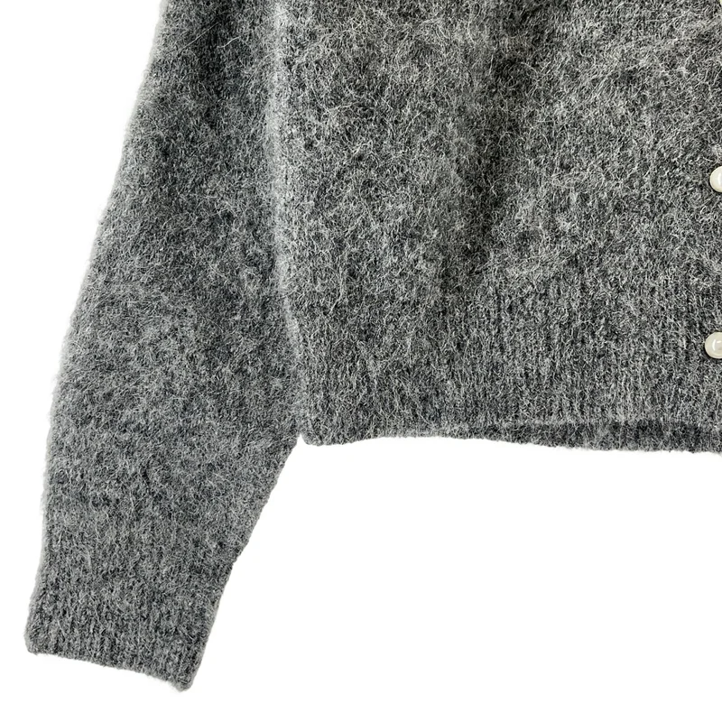 BEIGE， / ベイジ | ウール パールボタン ニット カーディガン | 4 | レディース