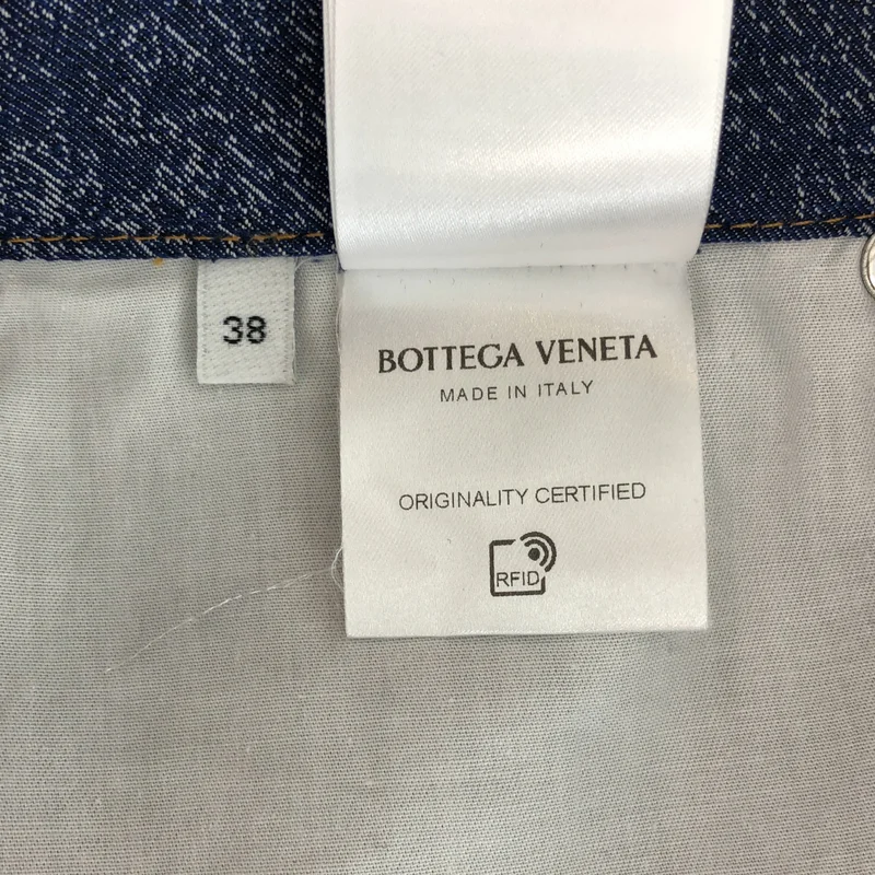 BOTTEGA VENETA / ボッテガヴェネタ | ジャカード ウール コットン ワイド ボタンフライパンツ | 38 | レディース