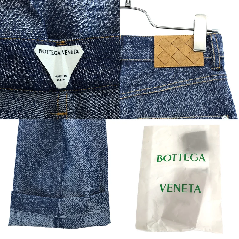 BOTTEGA VENETA / ボッテガヴェネタ | ジャカード ウール コットン ワイド ボタンフライパンツ | 38 | レディース