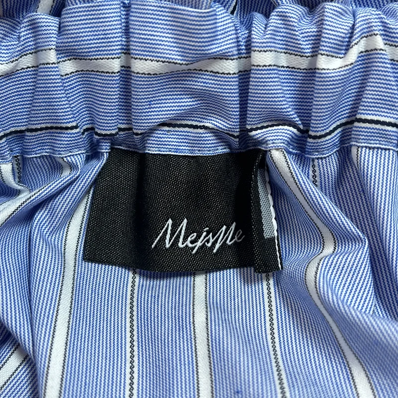 MeisMe / メイスム | ×Atsuko Fujita / ストライプ ギャザー パフドレス ワンピース | F | レディース