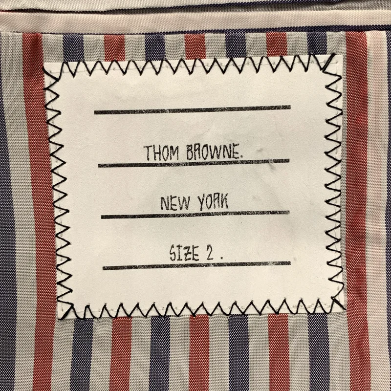 THOM BROWNE / トムブラウン | エンブロイダリー チェック バルカラーコート | 2 | メンズ