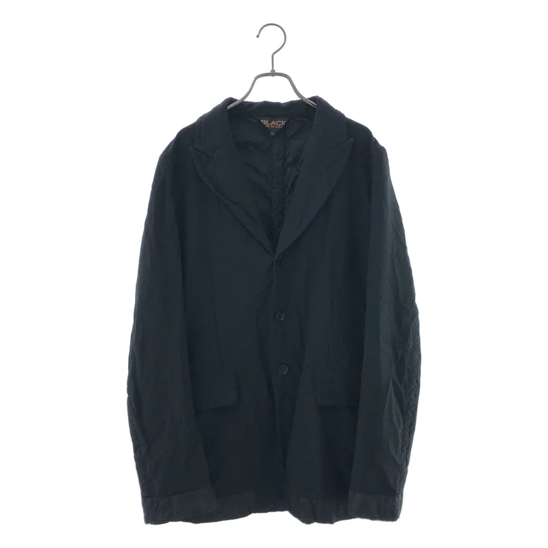 BLACK COMME des GARCONS / ブラックコムデギャルソン | 2013AW | ポリエステル縮絨 ペイズリー切替 テーラードジャケット | XL | メンズ