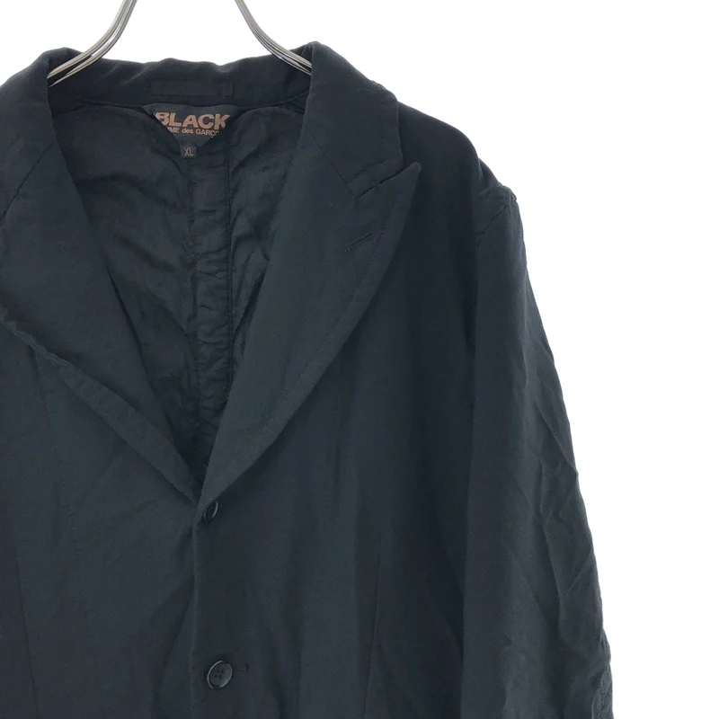 BLACK COMME des GARCONS / ブラックコムデギャルソン | 2013AW | ポリエステル縮絨 ペイズリー切替 テーラードジャケット | XL | メンズ