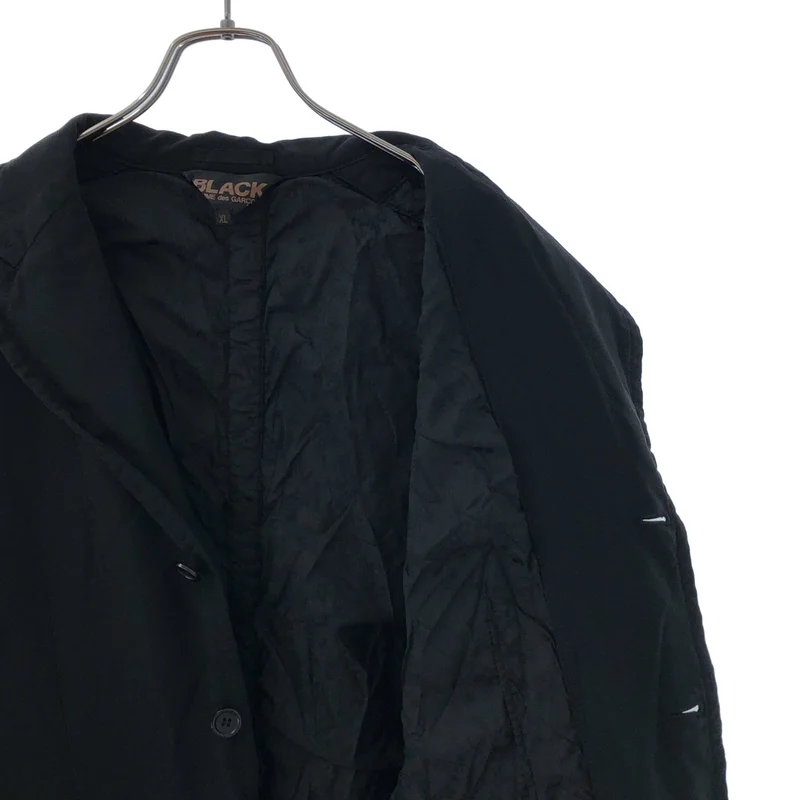 BLACK COMME des GARCONS / ブラックコムデギャルソン | 2013AW | ポリエステル縮絨 ペイズリー切替 テーラードジャケット | XL | メンズ