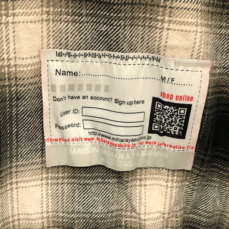 Maison MIHARA YASUHIRO / メゾンミハラヤスヒロ | 2024SS | Super Big Check Long-sleeve Shirt スーパービッグ チェックシャツ A12SH072 | 48 | メンズ