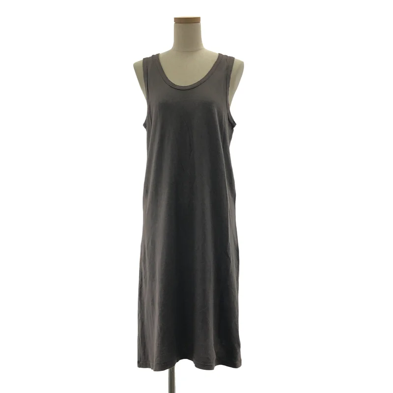 ANN DEMEULEMEESTER / アンドゥムルメステール | コットン ノースリーブ カットソー ワンピース | 38 | レディース