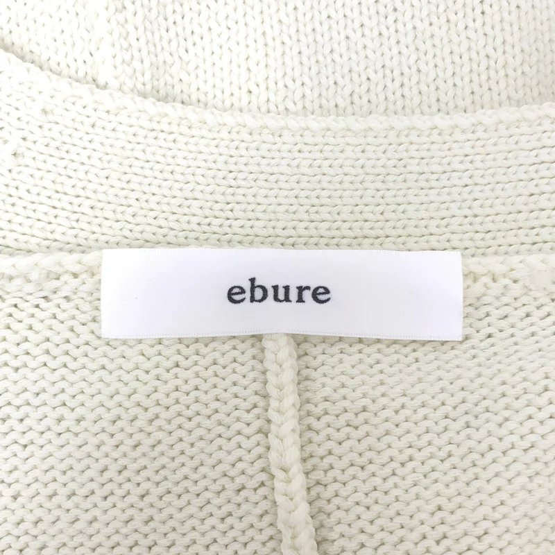 ebure / エブール | コットン ナイロン ミドルゲージ ニット カーディガン |