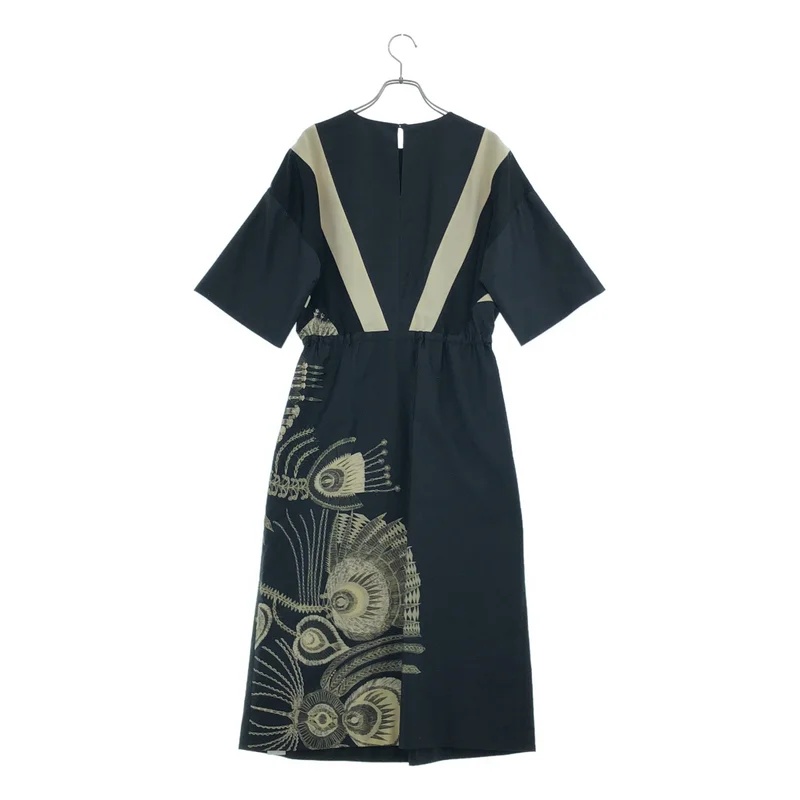 DRIES VAN NOTEN / ドリスヴァンノッテン | 総柄ギャザーワンピース | 36 | レディース